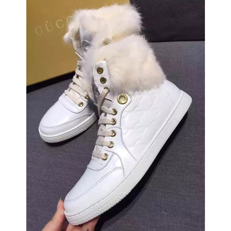 2016 gucci women sneakers shoes in Calfskin leather