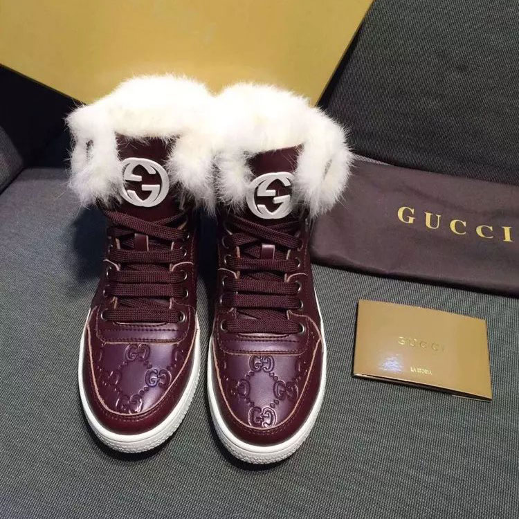 2016 gucci women sneakers shoes in Calfskin leather