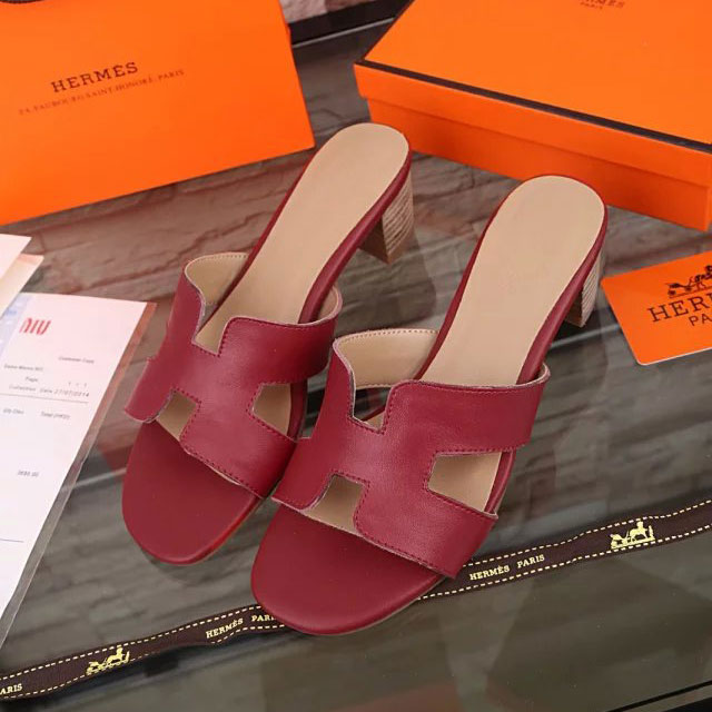 2016 hermes classic women Slippers in Calfskin leather