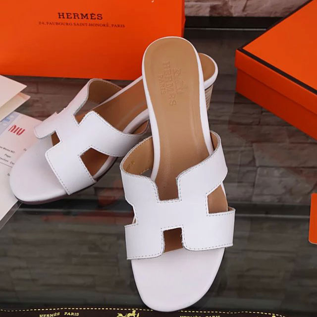 2016 hermes classic women Slippers in Calfskin leather