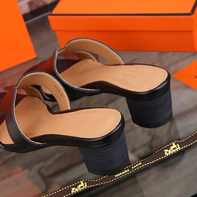 2016 hermes classic women Slippers in Calfskin leather