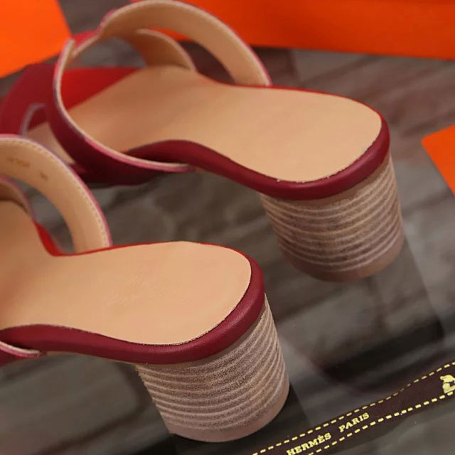 2016 hermes classic women Slippers in Calfskin leather