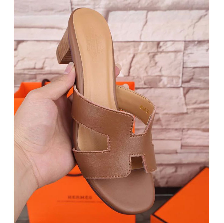 2016 hermes classic women Slippers in Calfskin leather