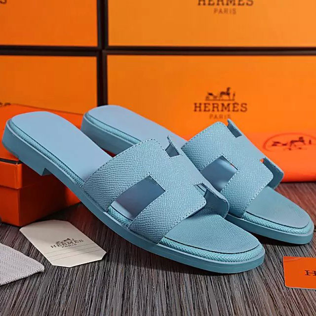 2016 hermes new arrivals women Flats Slippers in Calfskin leather