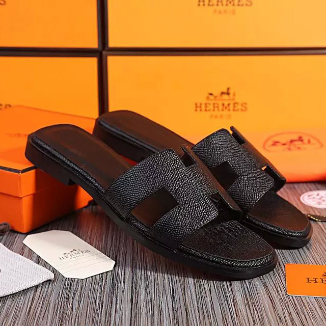 2016 hermes new arrivals women Flats Slippers in Calfskin leather