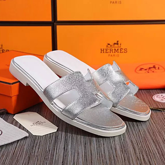 2016 hermes new arrivals women Flats Slippers in Calfskin leather