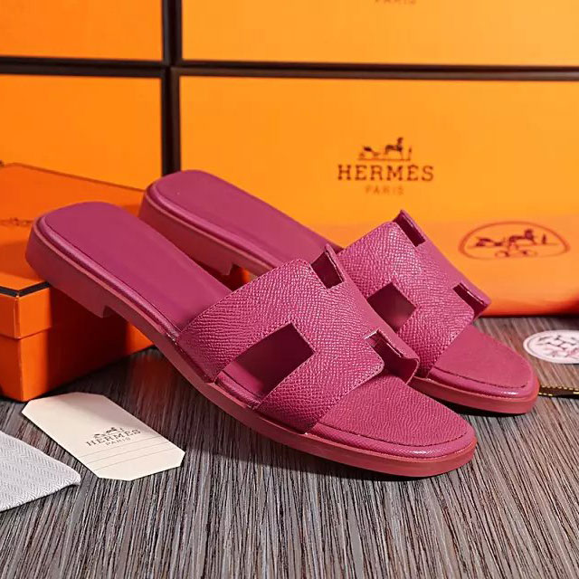 2016 hermes new arrivals women Flats Slippers in Calfskin leather