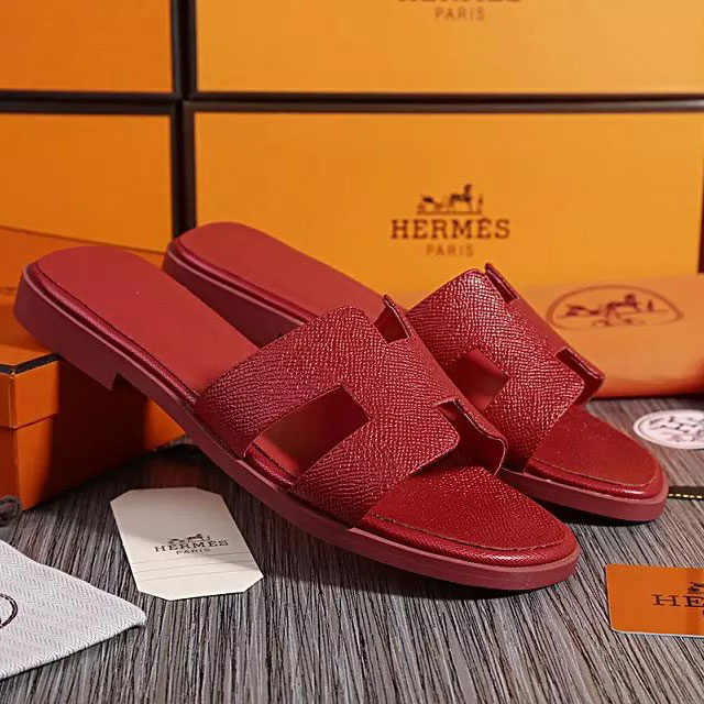 2016 hermes new arrivals women Flats Slippers in Calfskin leather