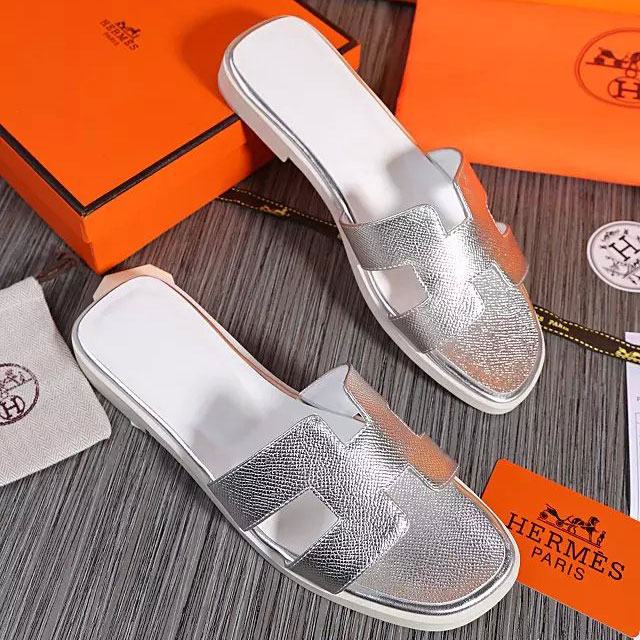 2016 hermes new arrivals women Flats Slippers in Calfskin leather