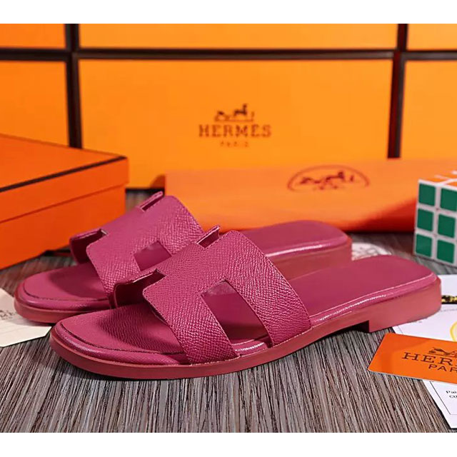 2016 hermes new arrivals women Flats Slippers in Calfskin leather