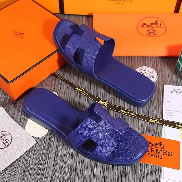 2016 hermes new arrivals women Flats Slippers in Calfskin leather