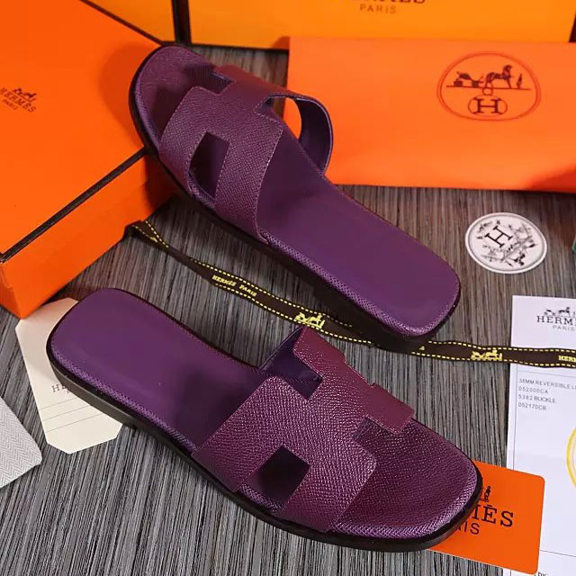 2016 hermes new arrivals women Flats Slippers in Calfskin leather