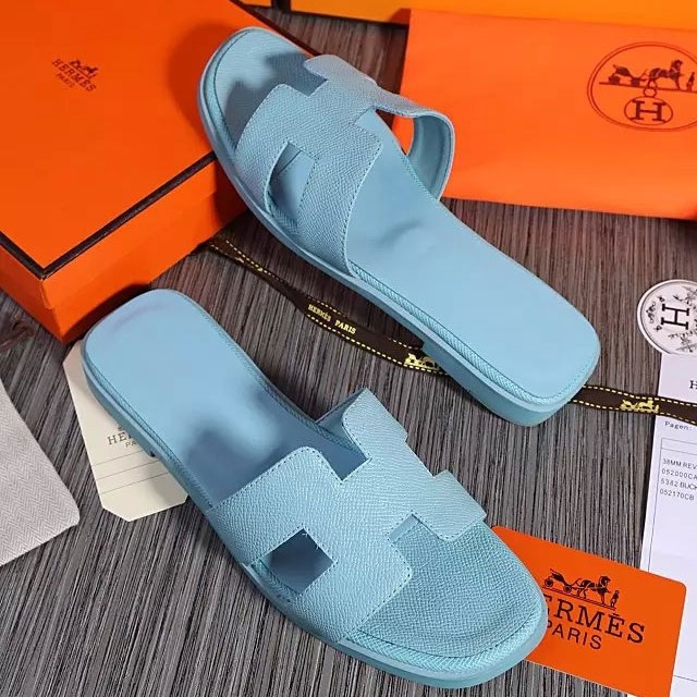 2016 hermes new arrivals women Flats Slippers in Calfskin leather