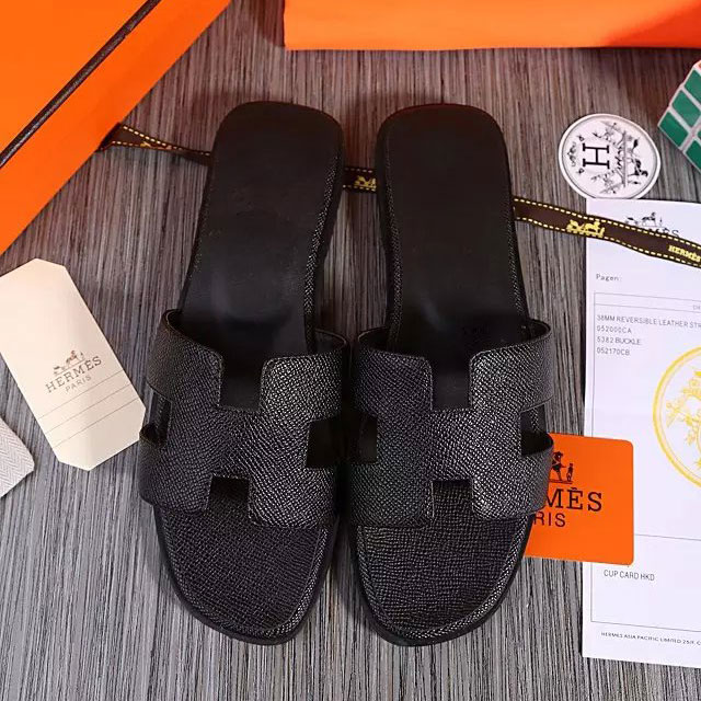 2016 hermes new arrivals women Flats Slippers in Calfskin leather