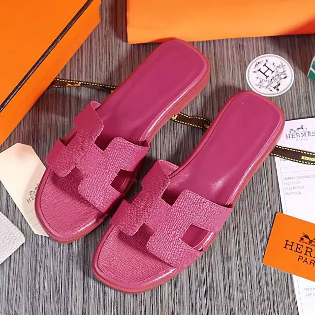 2016 hermes new arrivals women Flats Slippers in Calfskin leather