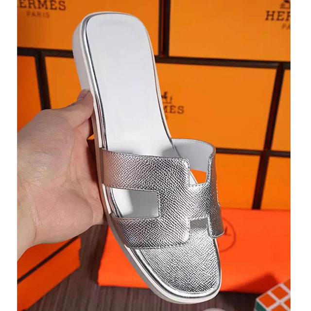 2016 hermes new arrivals women Flats Slippers in Calfskin leather