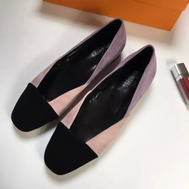 2016 hermes new arrivals women Flats shoes in Velvet