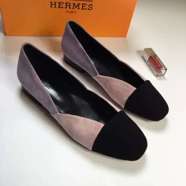 2016 hermes new arrivals women Flats shoes in Velvet