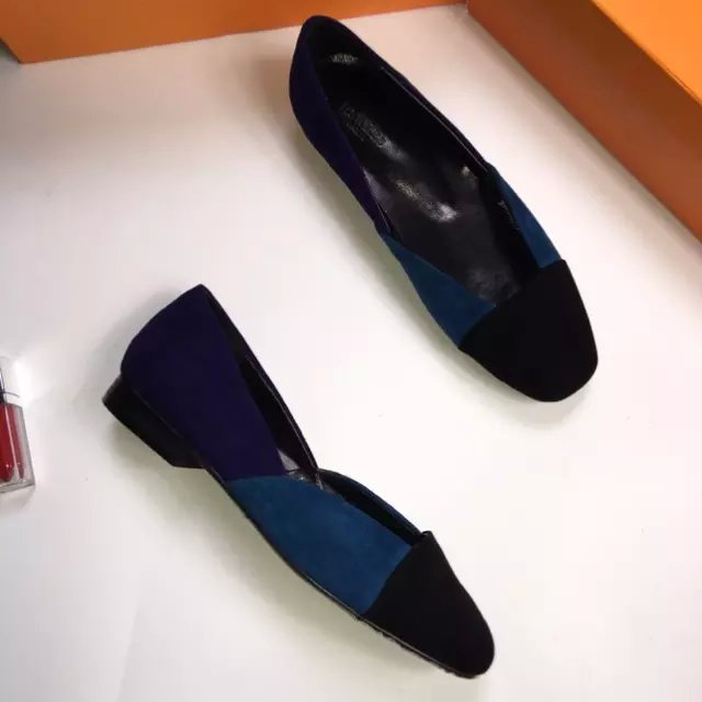 2016 hermes new arrivals women Flats shoes in Velvet