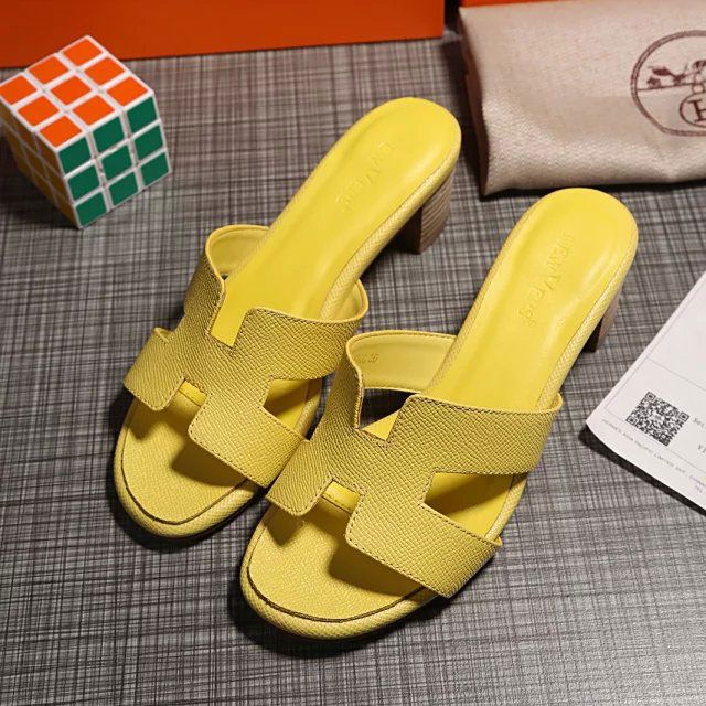 2016 hermes new arrivals women Slippers in Calfskin leather