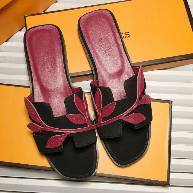 2016 hermes new arrivals women Slippers in Calfskin leather