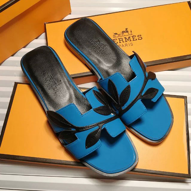 2016 hermes new arrivals women Slippers in Calfskin leather