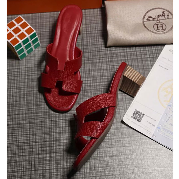 2016 hermes new arrivals women Slippers in Calfskin leather