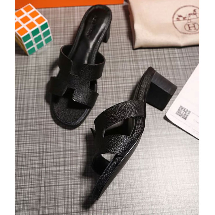 2016 hermes new arrivals women Slippers in Calfskin leather