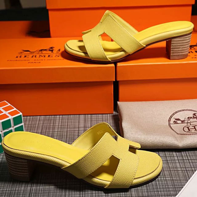 2016 hermes new arrivals women Slippers in Calfskin leather