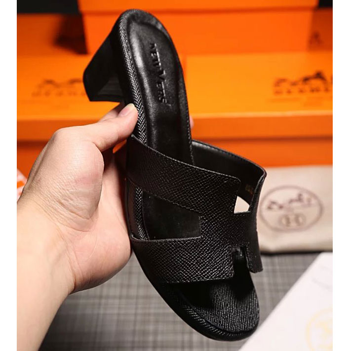 2016 hermes new arrivals women Slippers in Calfskin leather