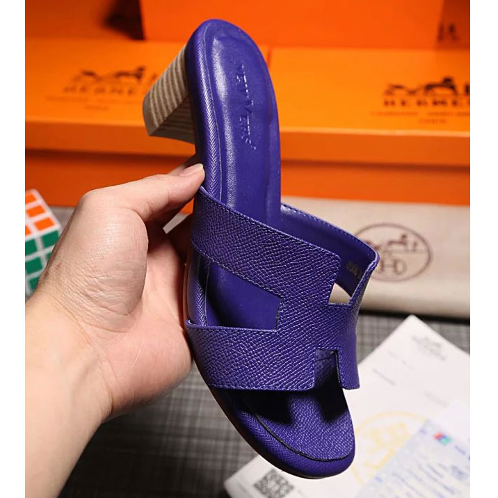 2016 hermes new arrivals women Slippers in Calfskin leather