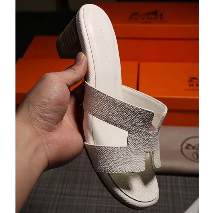 2016 hermes new arrivals women Slippers in Calfskin leather