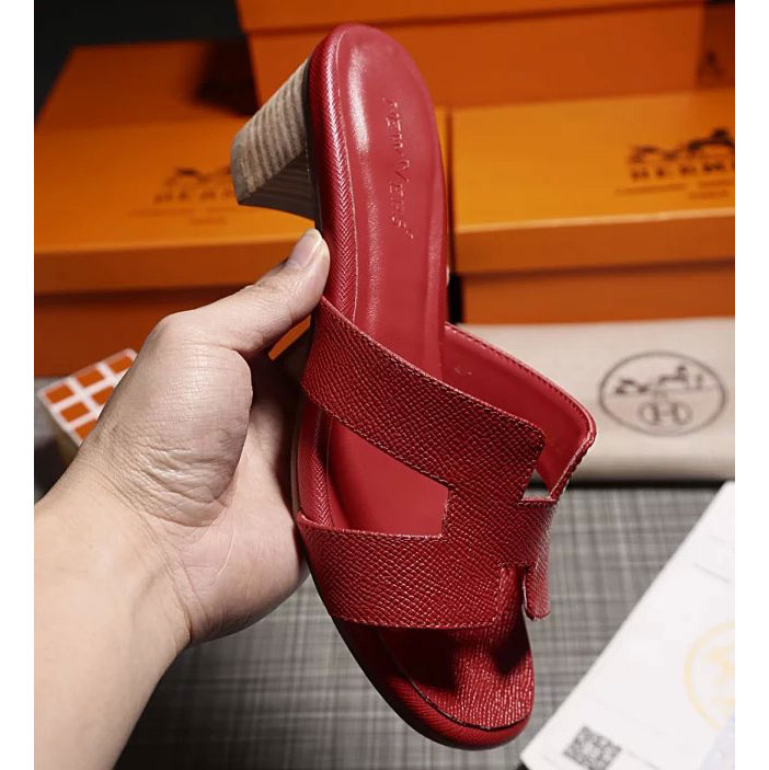 2016 hermes new arrivals women Slippers in Calfskin leather