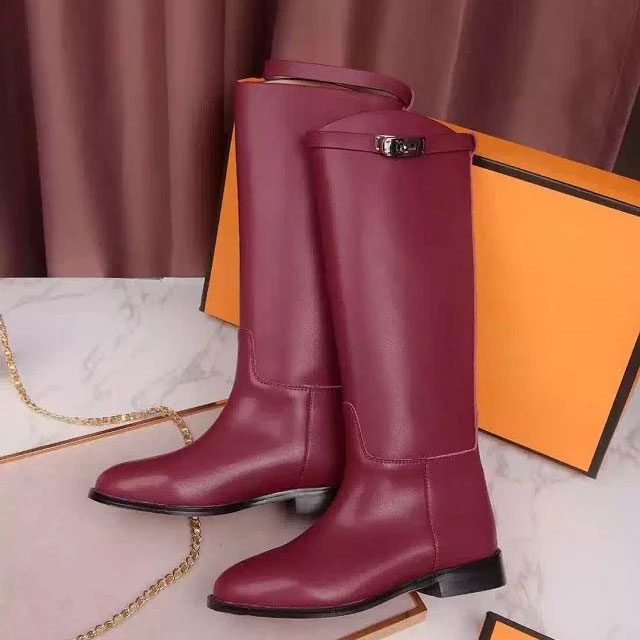 2016 hermes women Boots in Calfskin leather