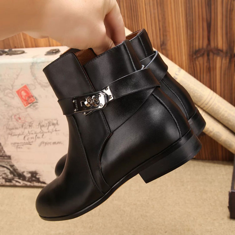 2016 hermes women Boots in Calfskin leather