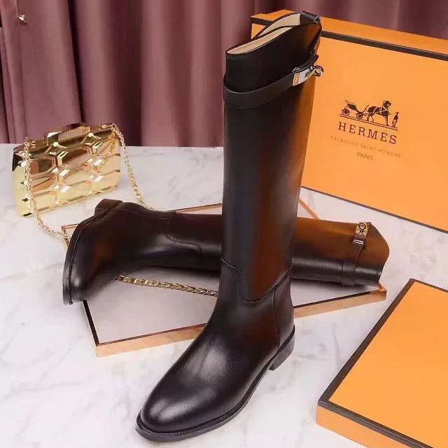 2016 hermes women Boots in Calfskin leather