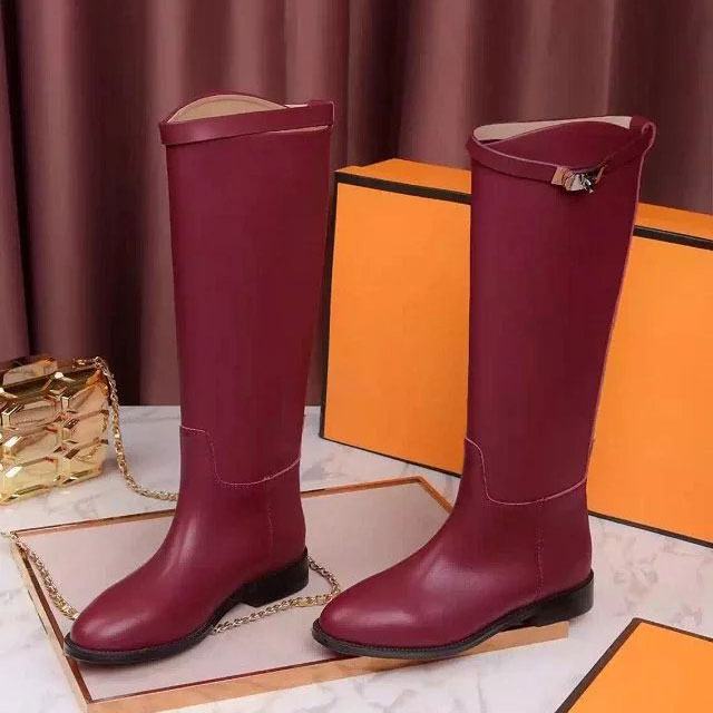 2016 hermes women Boots in Calfskin leather