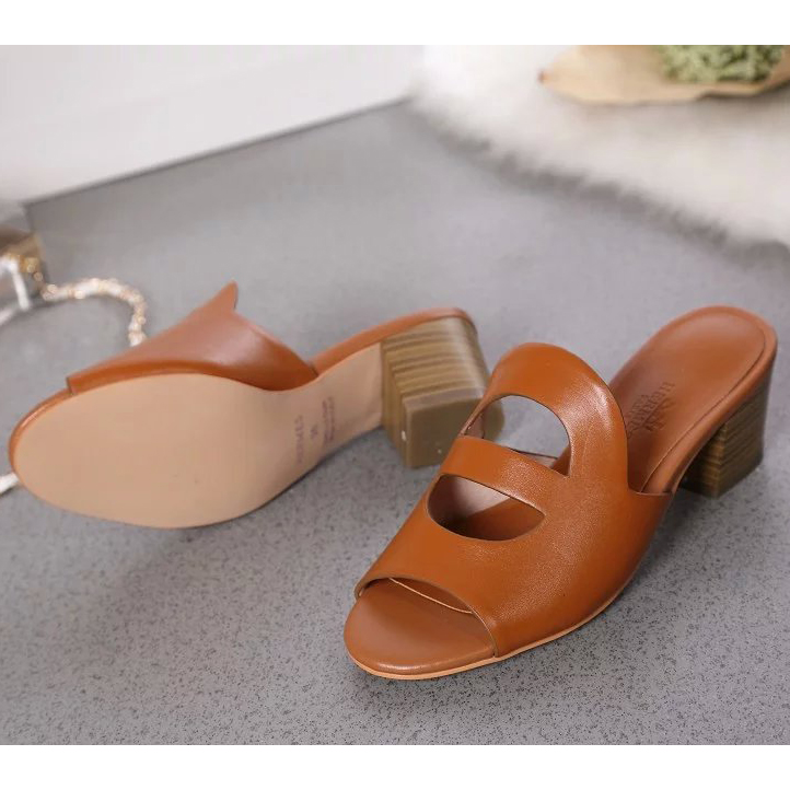 2016 hermes women Sandals in Calfskin leather Heel Height 5cm