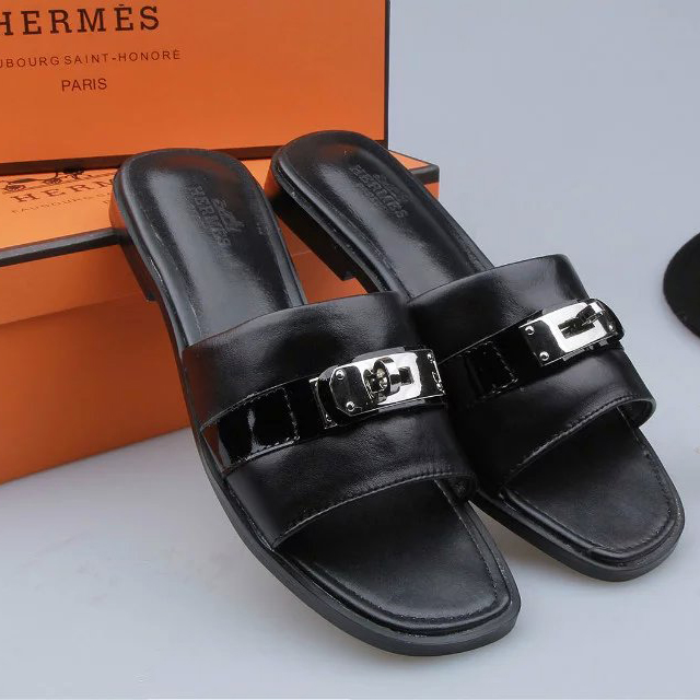 2016 hermes women Slippers in Calfskin leather