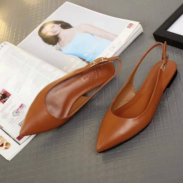 2016 hermes women Slippers in Calfskin leather