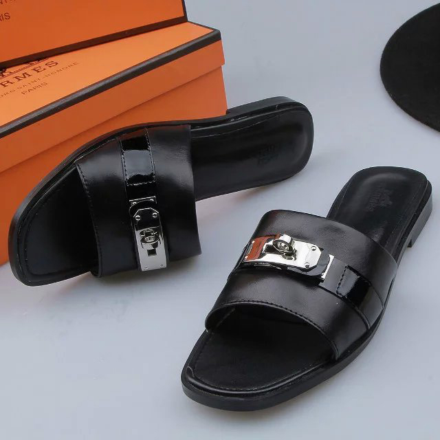 2016 hermes women Slippers in Calfskin leather