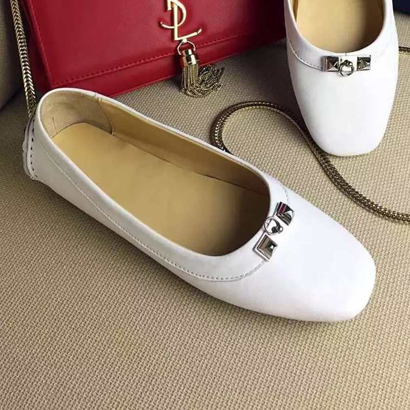 2016 hermes women shoes in Calfskin leather