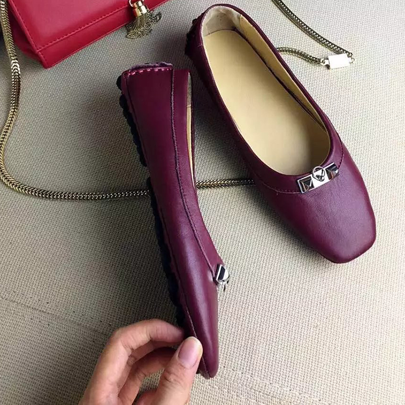 2016 hermes women shoes in Calfskin leather