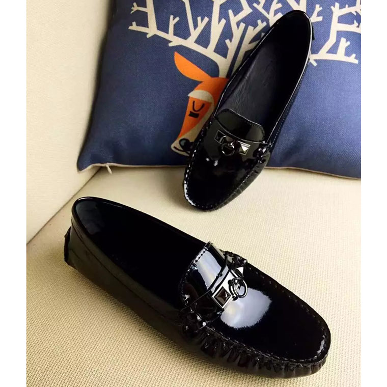 2016 hermes women shoes in Patent leather