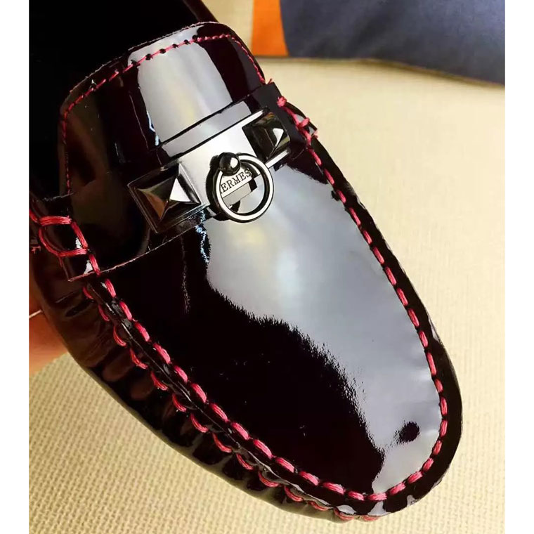 2016 hermes women shoes in Patent leather