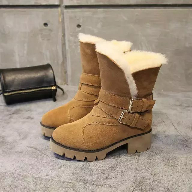 2016 latest Burberry women Nubuck Leather Snow Boots