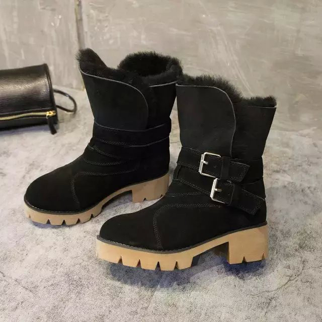 2016 latest Burberry women Nubuck Leather Snow Boots