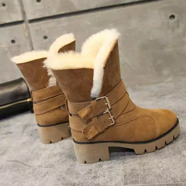 2016 latest Burberry women Nubuck Leather Snow Boots