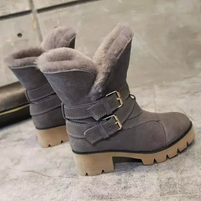 2016 latest Burberry women Nubuck Leather Snow Boots