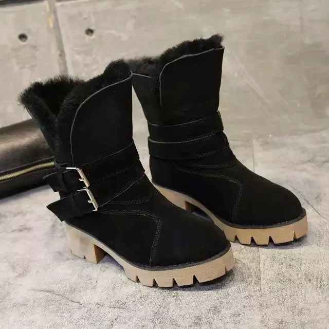 2016 latest Burberry women Nubuck Leather Snow Boots